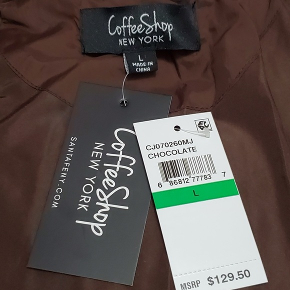 CoffeeShop Juniors’ Cropped Hooded Puffer Coat - Picture 3 of 3